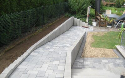 Außenanlage mit Pflasterrampe in Lützellinden